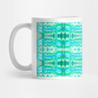 Blue and Green Glass Ripple Mug